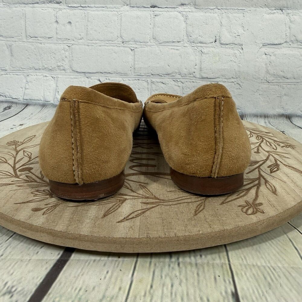 Cole Haan Tan Suede Loafers Women Size 7 Slip On Moc Toe Driving Flats - Picture 5 of 14